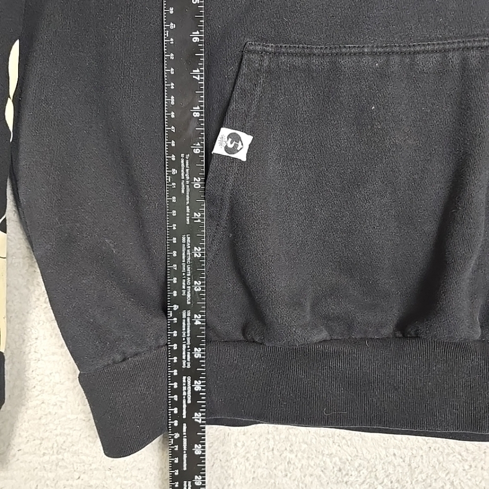 Vintage EVOL Love Is For Lames Black and White Hoodie Size XL - Picture 11 of 16